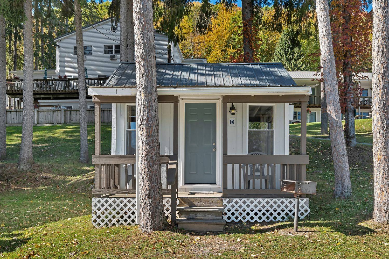 Outside, showing the front porch