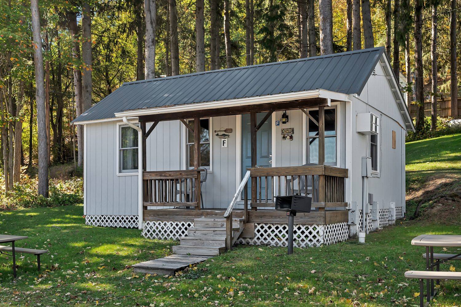 Outside, showing the front porch