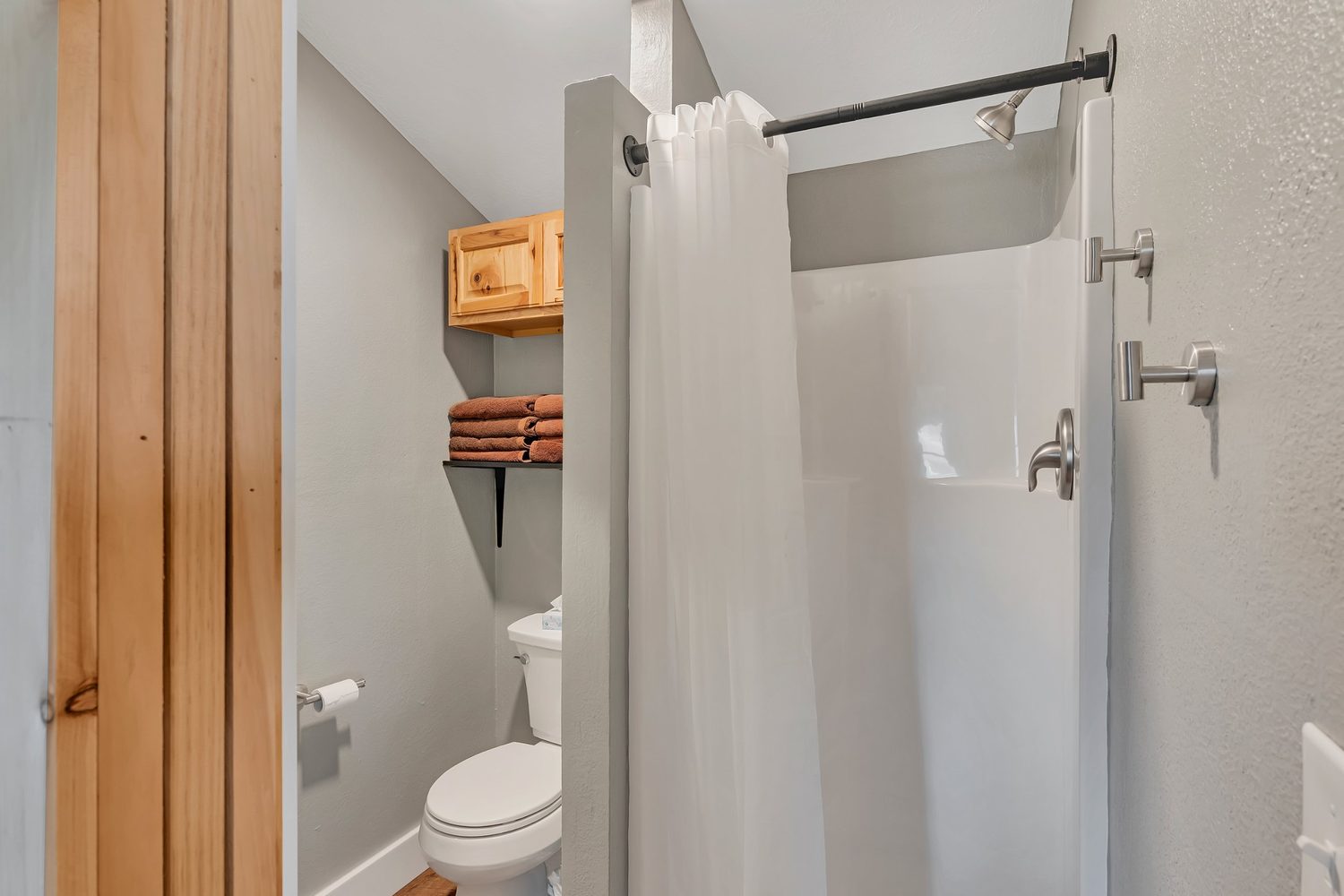 Bathroom with shower stall