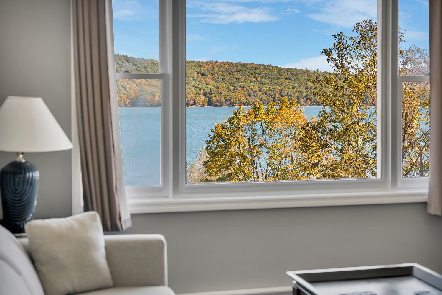 Lake view from the living room